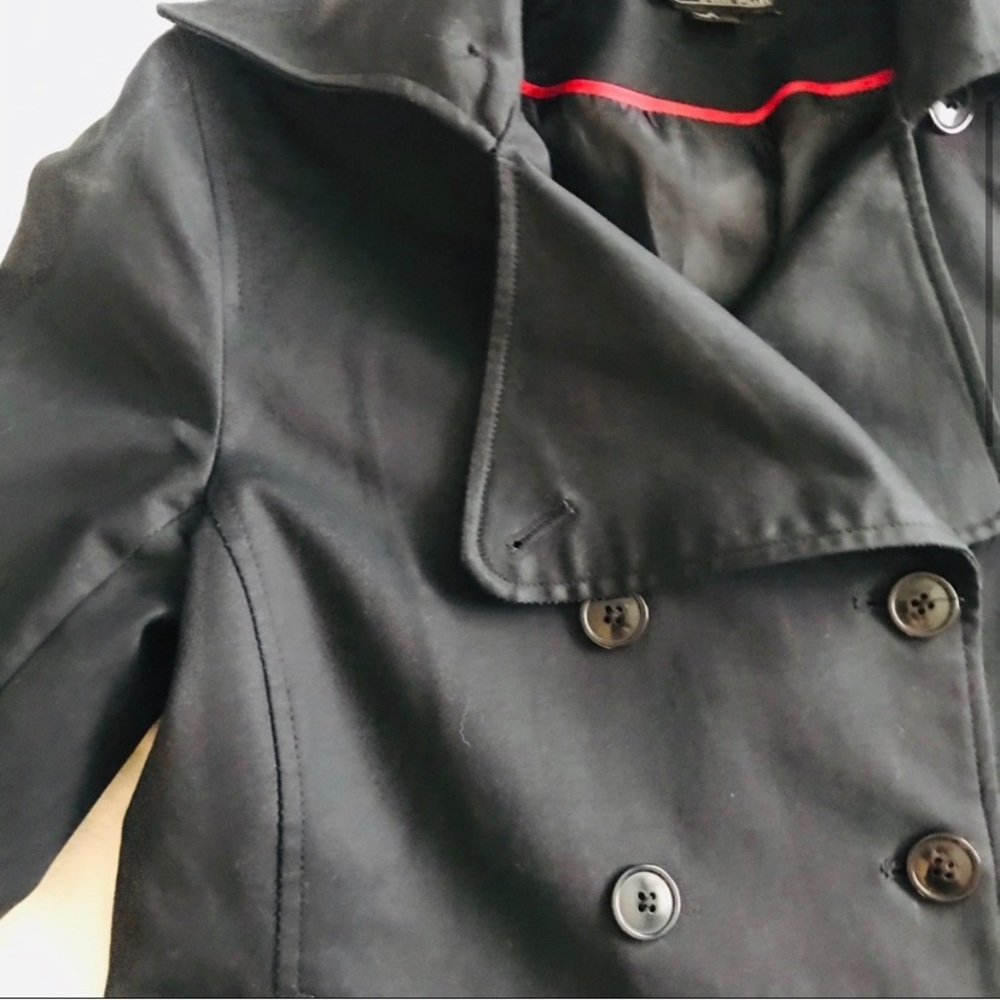 Willi Smith Structured Black Spring Trench Coat 8 - image 2